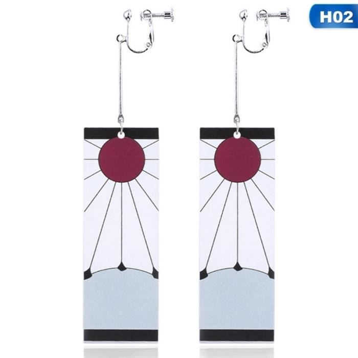 Trickle Torment yawning C-02 -Anime acrylique boucles d'oreilles démon Slayer Kimetsu No Yaiba lame  de fantôme boucles d'oreilles pour femmes hommes C - Achat / Vente boucle d' oreille Anime acrylique boucles d'o -