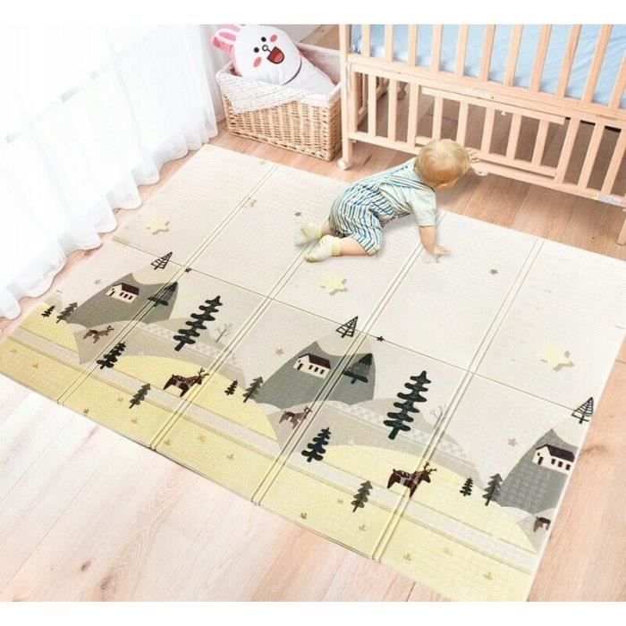 Tapis d'éveil bébé Mamabrum XXL en mousse XPE double face