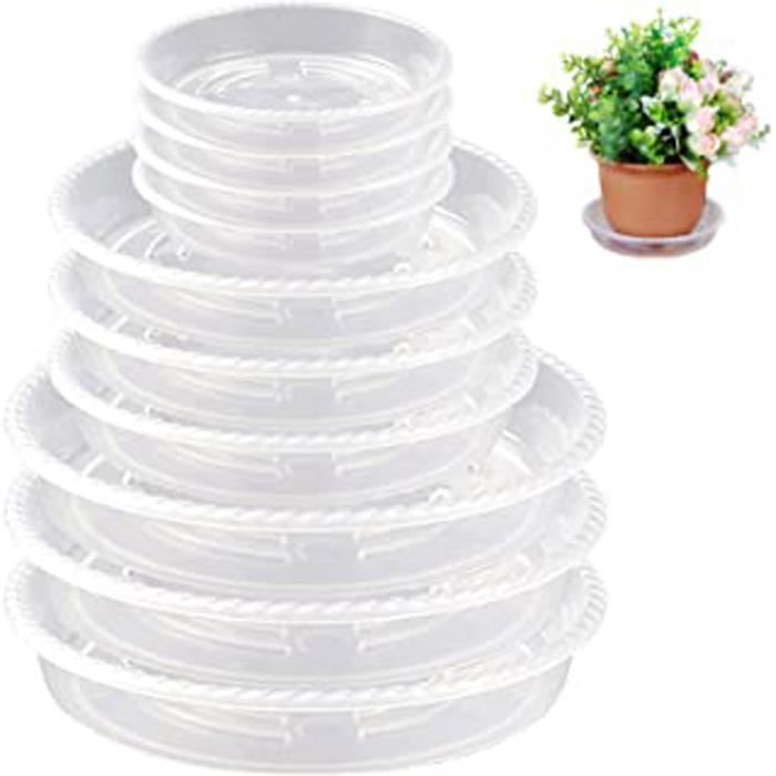 Lot De 15 Soucoupes Pots De Fleurs 30cm Marron - Coupelles Plastique Intérieur Extérieur