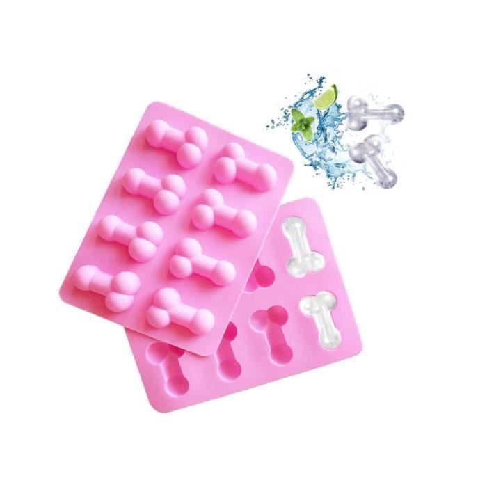 Moule En Silicone De Forme Drôle Bac à Glaçons Moules à Chocolat Pour Gâteaux Et Pâtisseries Fantaisie Moules De Cuisson D'outils Rose D'artisanat En Sucre Pour Anniversaire De Fête