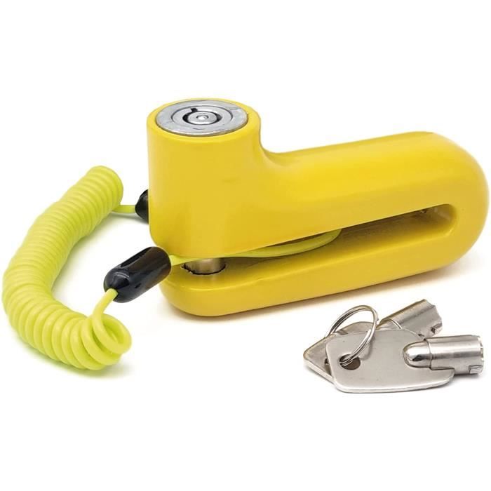 Antivol Vélo Kryptonite New York Liberty - Câble Disque 4,5mm - Avec Câble De Rappel - Couleur Jaune - Sécurité Renforcée