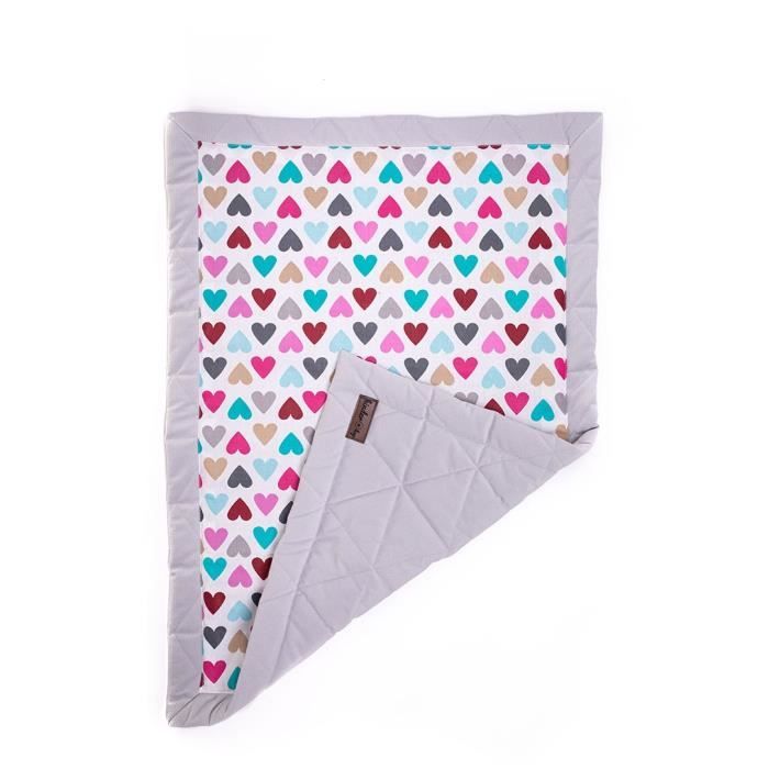 Triangles Couverture Reversible Bebe Enfant Taille 50x70 Cm Couverture Double Face Coton Fabriquee A La Main Gris Cdiscount