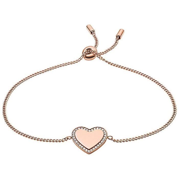 BRACELET GOURMETTE JONC Bracelet Fossil femme Bracelets1444 - Achat / Vente  bracelet - gourmette BRACELET Fossil femme Brac1444 Or rose Doré rose -  Soldes sur Cd