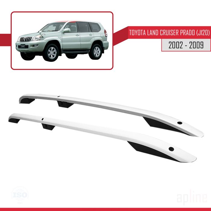 Rails de Toit Barres Set Cross Barres Rail pour Toyota Land Cruiser Prado (J120) 2002-2009 GRIS 194