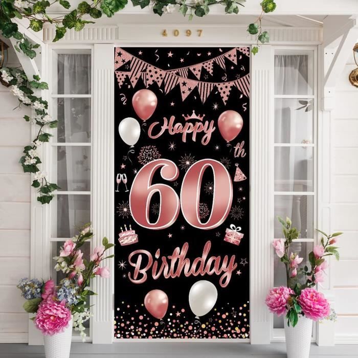 60 Anniversaire 60 Ans Deco Anniversaire 60 Ans Femme Banniere Decoration 60 Rosa Or Joyeux Anniversaire Bannier Deco 60 Ans 421 Cdiscount Maison