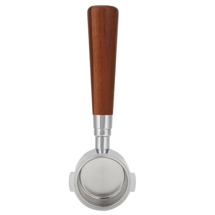 Porte-filtre à Café Sans Fond 51 Mm En Bois – Panier Filtre Rechange Pour Delonghi EC685/EC680, Accessoire Espresso Pro Brun