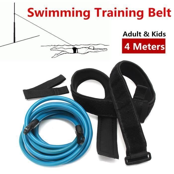 Ceinture De Natation élastique TYRSEN 4-7 M – Avec Sangles Chevilles, Pour Entraînement Statique En Piscine