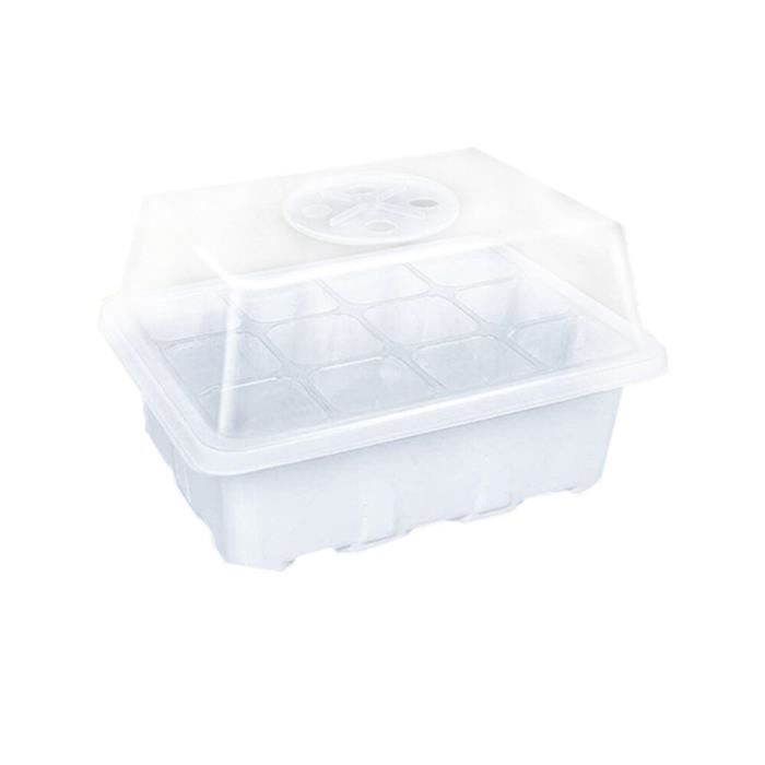 Kit 3 Plateaux De Culture KRONLY - 72 Troux - Avec Soucoupes - Pour Semis, Légumes, Tomates - 37x24 Cm