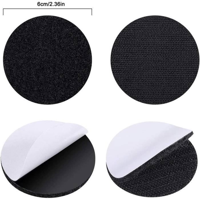 Rusoz Scratch Autocollant Double Face,Adhesif Double Face Extra Fort Noir Nylon Sans Trace Scratch Double Face Pour Les écrans De Fenêtre, Les Cadres Et Les Ornements