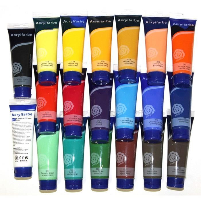 24 Tubes De Peinture Vides En Aluminium 20ml - Pour Artistes, Étudiants - Rangement Couleurs Huile, Acrylique, Aquarelle