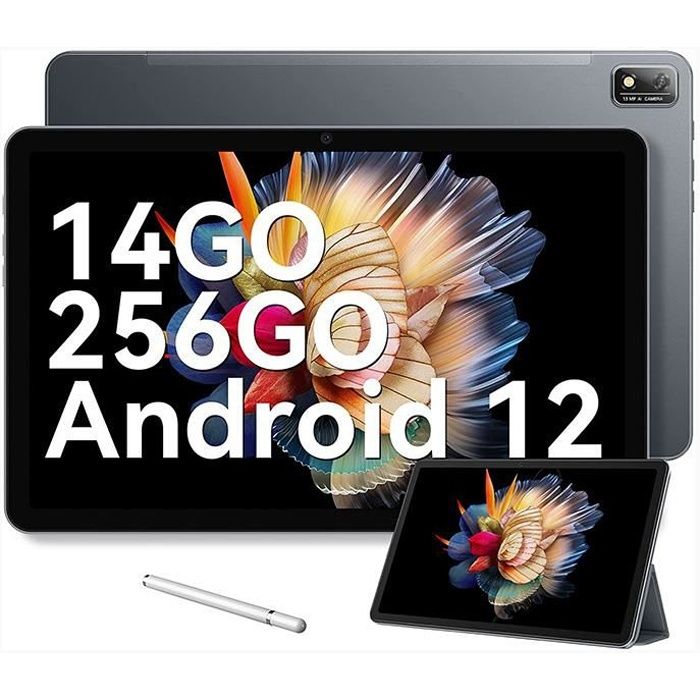 Tablette Tactile Blackview Tab 16 11 pouces FHD+ 14Go+256Go-SD 1To 13MP+8MP 7680mAh Android 12 Dual SIM-Certifié TÜV-PC mode – Gris