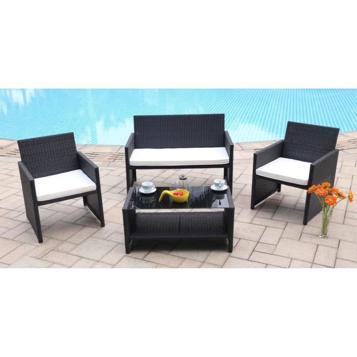 Finlandek Salon De Jardin 4 Places Resine Tressee Hilpea Achat