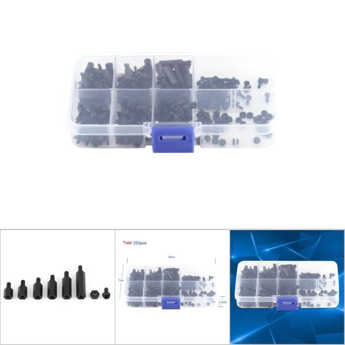 Entretoise mâle Kit d'assortiment de vis d'entretoise de colonne d ...