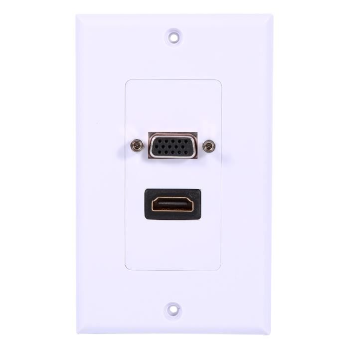 Plaque Murale HDMI 4 Ports 4K 60Hz - Femelle Vers Femelle, HDMI 2.0, Pour TV, Ordinateur, Projecteur, Installation Sur Boîtier Encastré