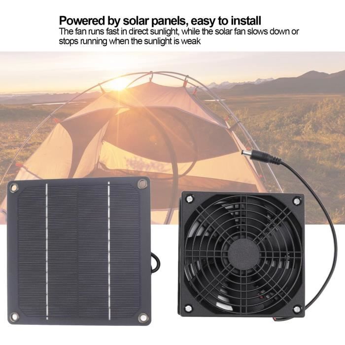 Fdit ventilateur alimenté par panneau solaire Kit de ventilateur de
