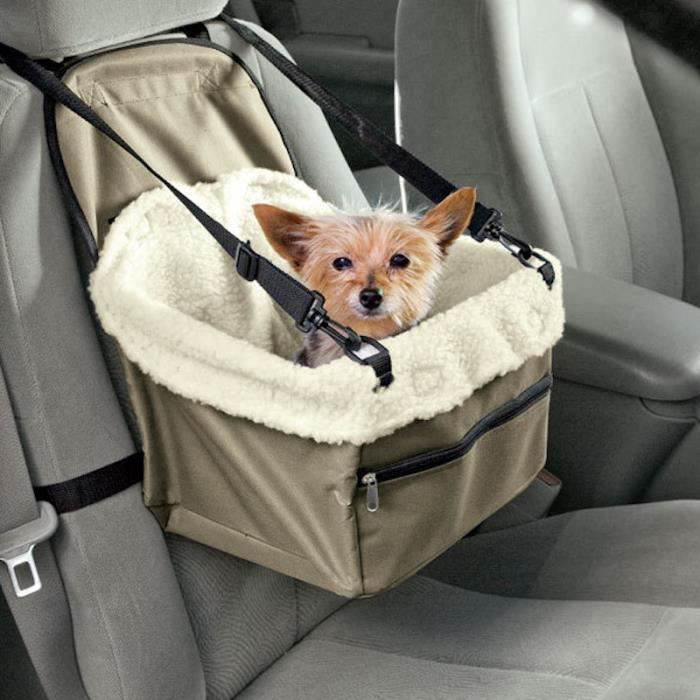 Siège de voiture pour petits chiens, console centrale avec attaches de  sécurité pour petits animaux jusqu'à 4,5 kg : : Animalerie