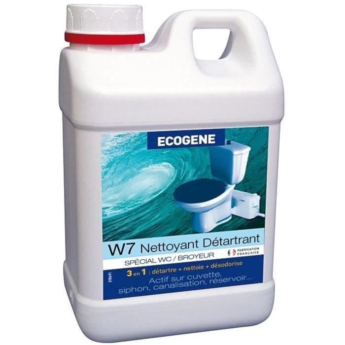 Nettoyant détartrant WC/broyeur - ECOGENE - AB7 - 2 L - Performance longue durée - Int./Ext.