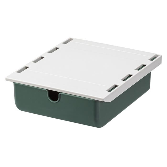 Organiseur De Tiroir Sous Le Bureau | Tiroir Coulissant Sous L'armoire | Boîte De Rangement Inférieure Coulissante Sans Perforation Pour Livres, Crayons De Salle De Classe