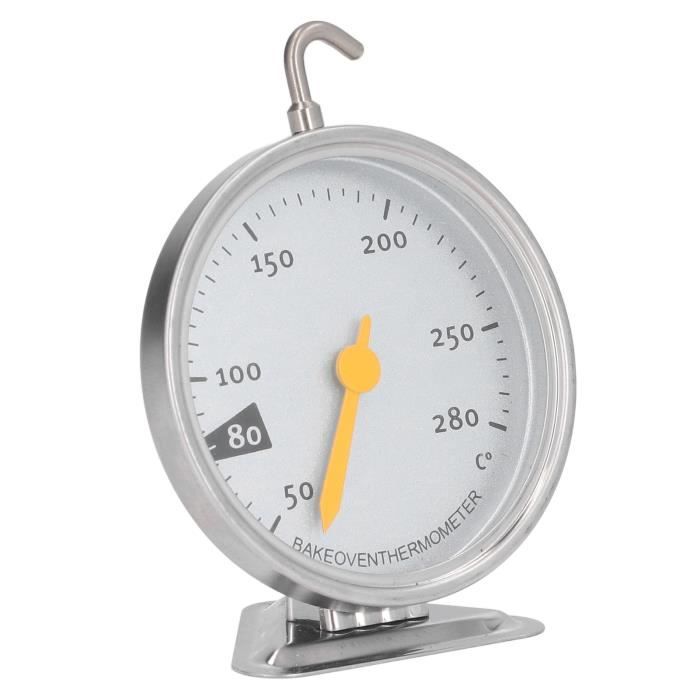 Thermomètre Four Acier Inox - Cadran Grand Format 0-400°C - Précision Cuisson Parfaite