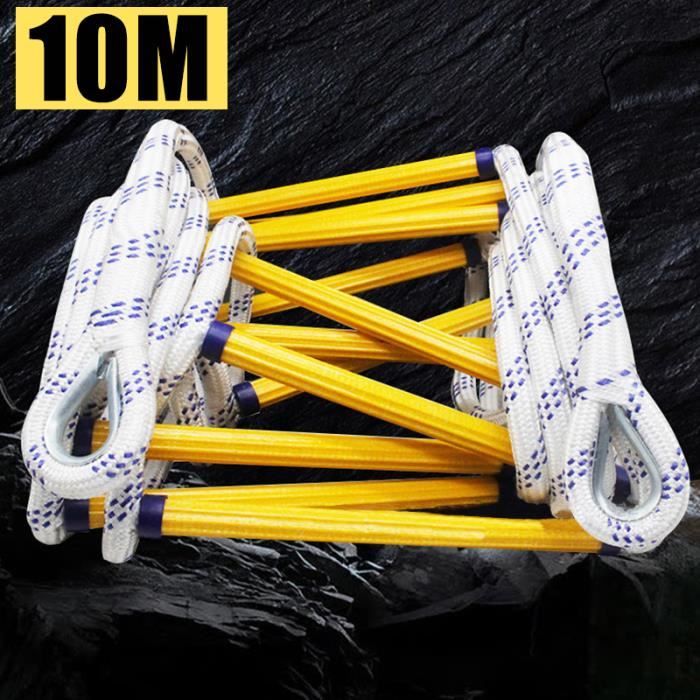 Échelle D'Évacuation Incendie Portable – Fixation Fenêtre, Antidérapant – 1000 Lbs
