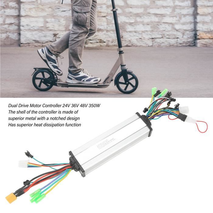 Contrôleur De Moteur Double Entraînement 350W - Compatible 24V 36V 48V Pour Vélos Électriques