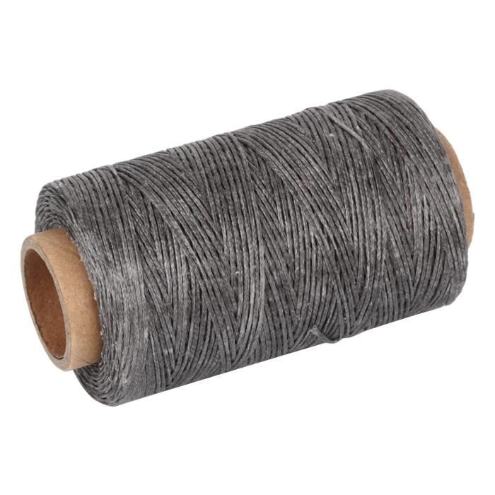 Fil Ciré Fil Cire 260m Marron 1mm - Pour Bijoux, Cuir, Bricolage - Cordon Ciré Polyester Fil Bougie