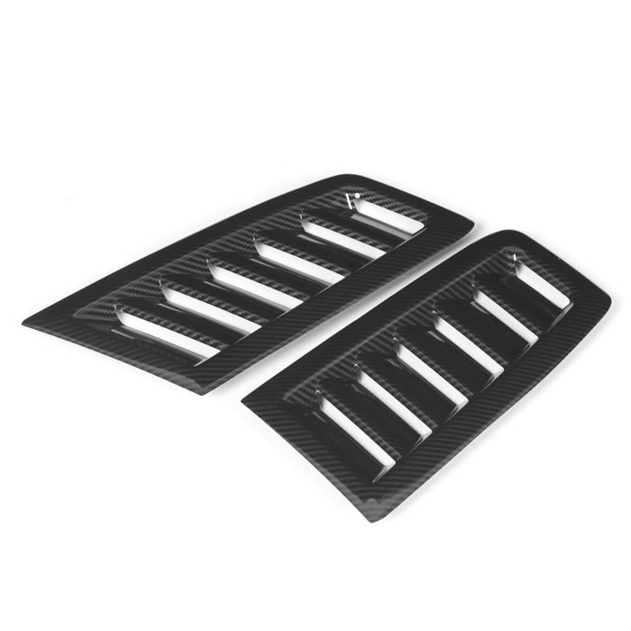 2 évents De Capot Style Sport En TPU Glossy Black - Universels Pour Voitures Et Camions, Installation Facile