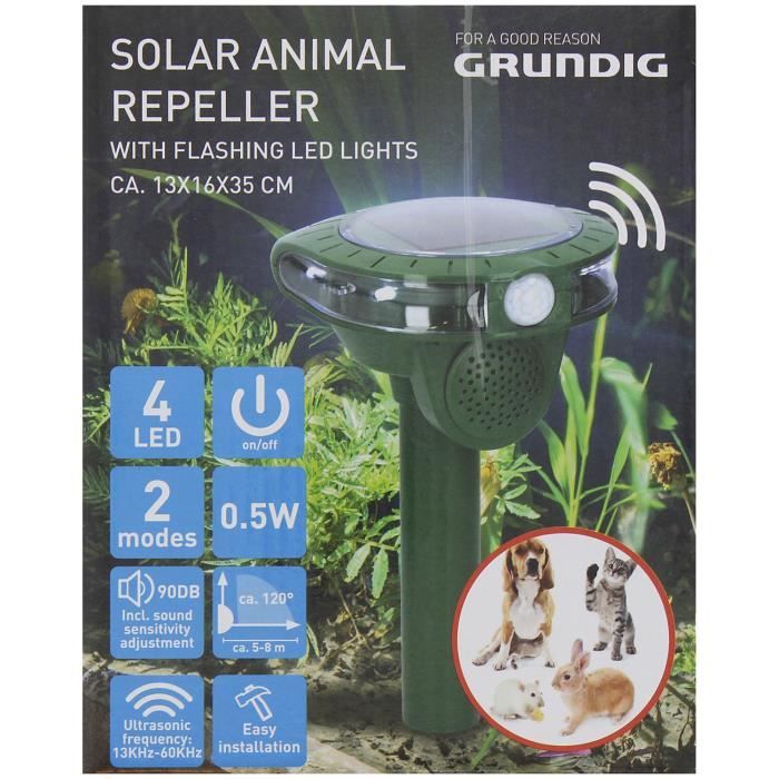 Repulsif Animaux Chat Chien Souri Rat Etc Solaire 2 Positions Grundig Cdiscount