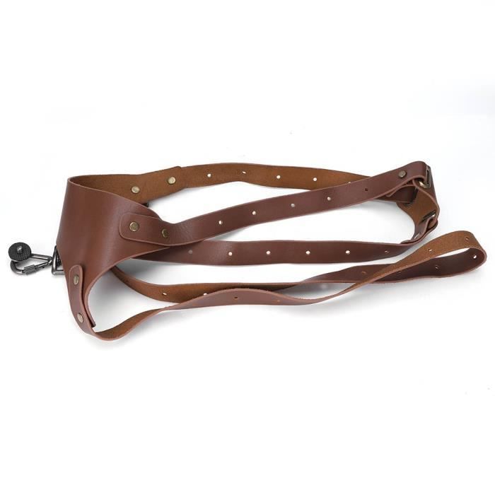 Harnais Double épaule En Cuir Pour Deux Appareils Photo – Sangle Porte-caméra Tan (neuf)