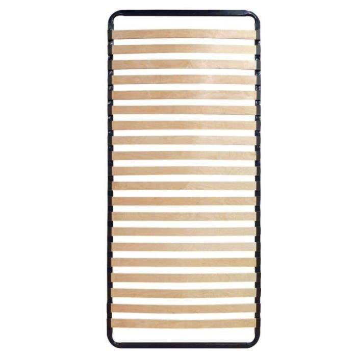 Sommier 90 x 190 - Lit - A lattes - 1 place - Lattes en bois