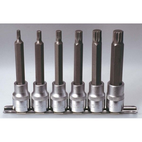 Jeu De Douilles KS TOOLS 1/2 - 6 Pièces XZN Longues M5 à M14 - Chrome Vanadium - Neuf Sous Blister