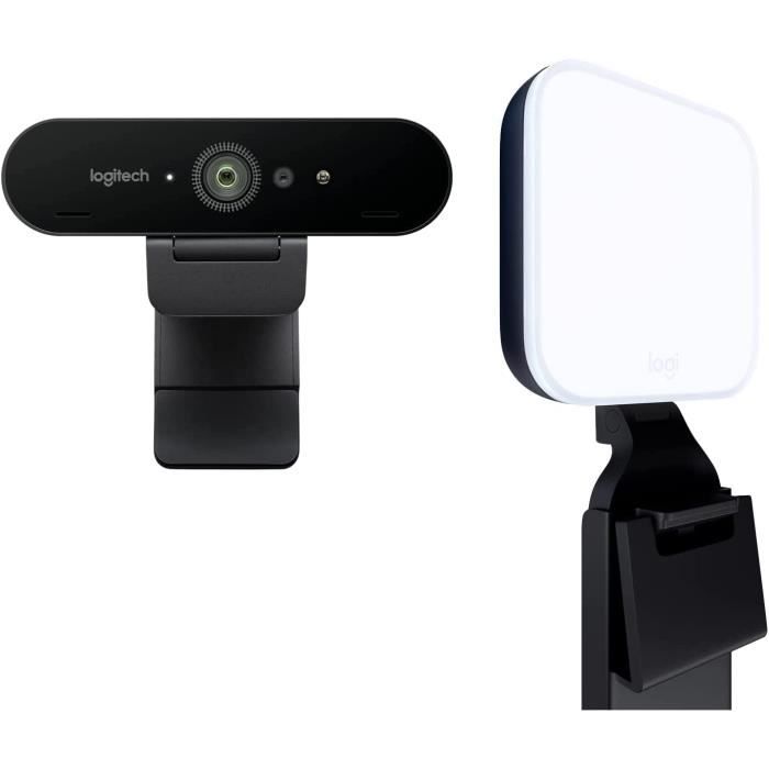 Logitech Brio Stream Webcam, Appels Video HD Ultra 4K, Micro Anti-Bruit,  Correction Automatique Lumiere HD + Logitech Litra G - Cdiscount  Informatique