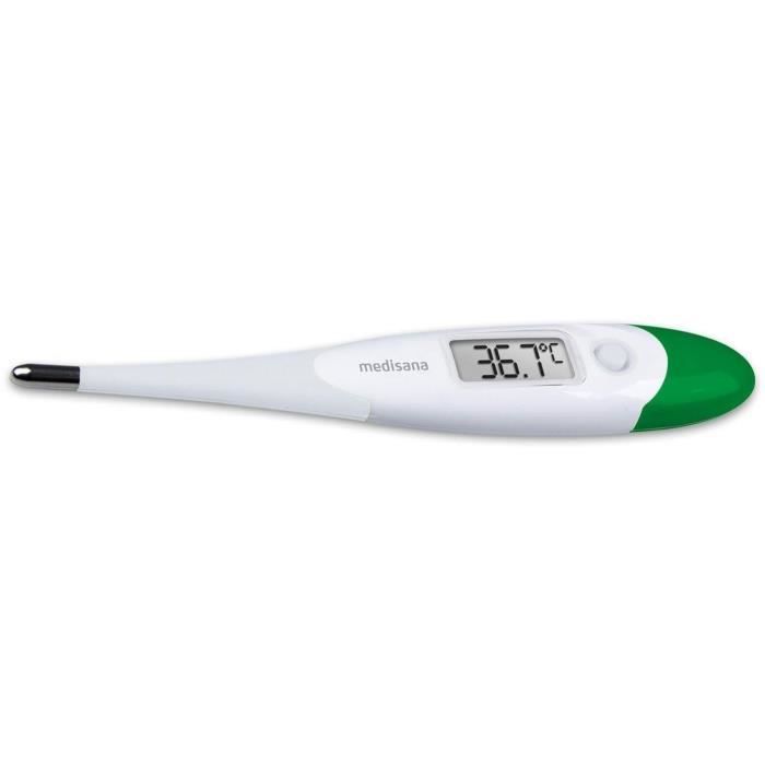 Thermomètre fléxible TM 700 medisana, digital, Oral, Axillaire, Rectal. Alarme sonore, résiste à l'eau. Dispositif médical certifié
