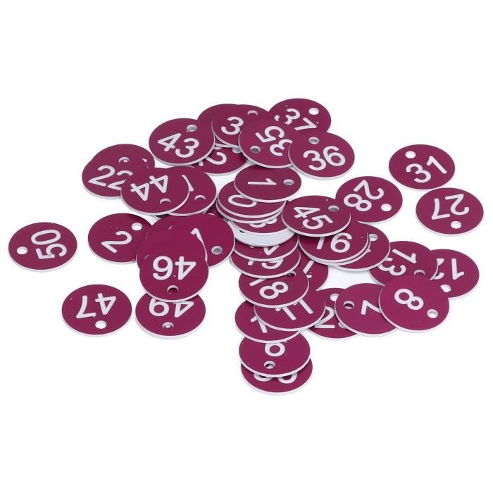 Étiquettes Numérotées Métal GLOBLELAND - Lot De 50 Avec Porte-Clés - Acier Inoxydable Pour Identification