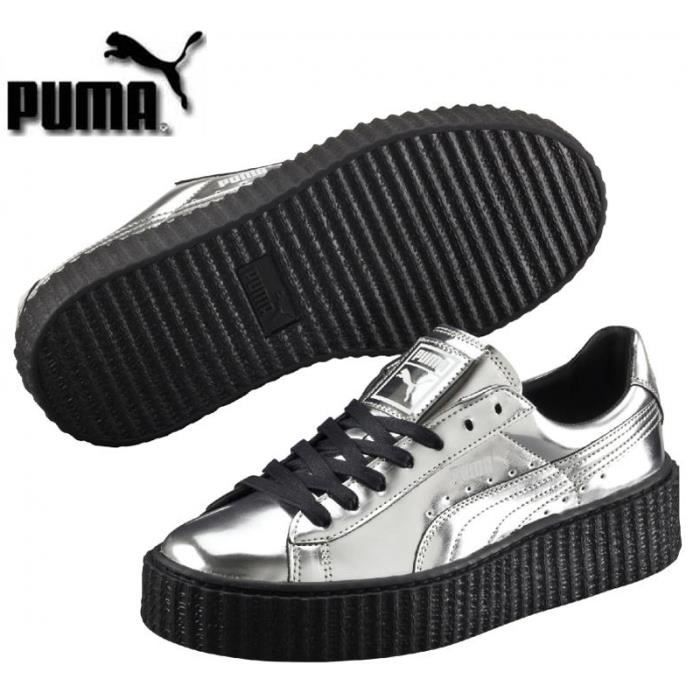 puma platform grise femme