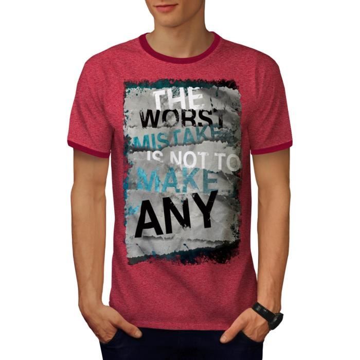 Mal Erreur Citation Mode La Vie Devise Men S 2xl T Shirt Le Dos