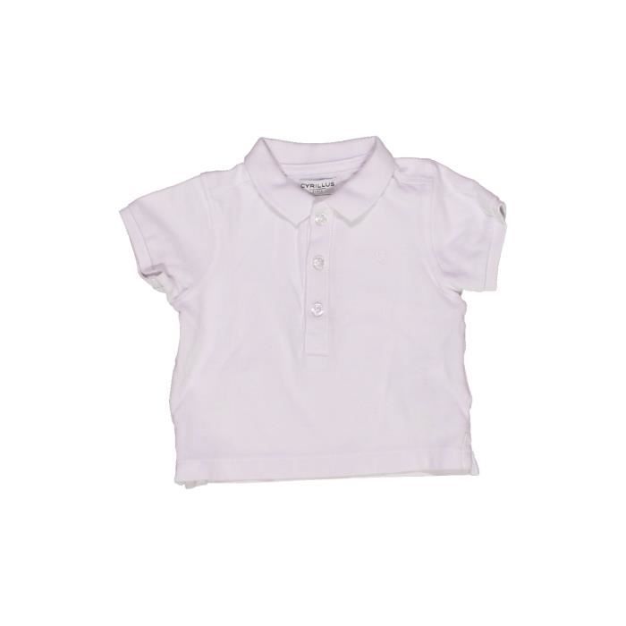 Polo Manches Courtes Bebe Garcon Cyrillus 9 Mois Blanc Ete Vetement Bebe Blanc Blanc Achat Vente Polo Cdiscount