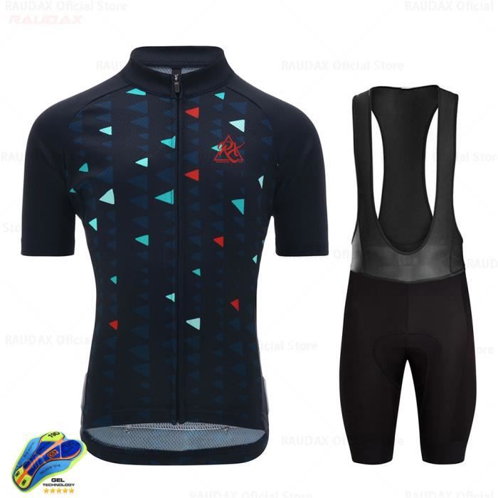 Maillot Cyclisme Homme Manches Courtes Respirant Été - Fermeture Éclair Complète + 3 Poches