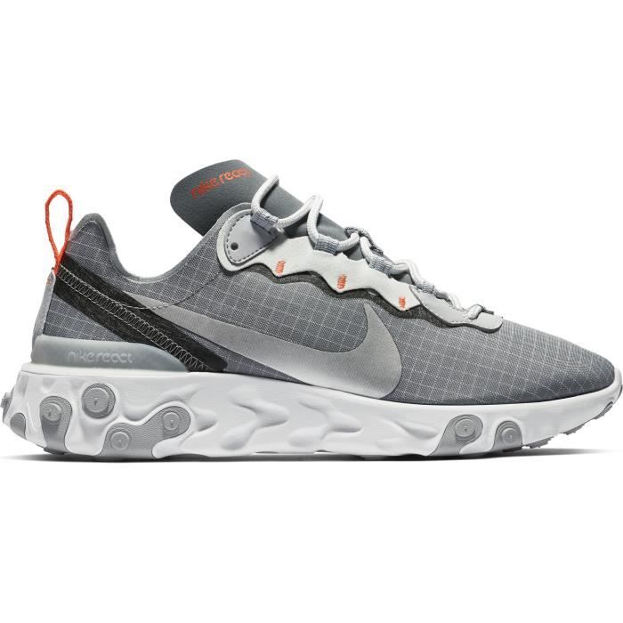 BASKETS NIKE REACT ELEMENT 55 Gris - Cdiscount Chaussures