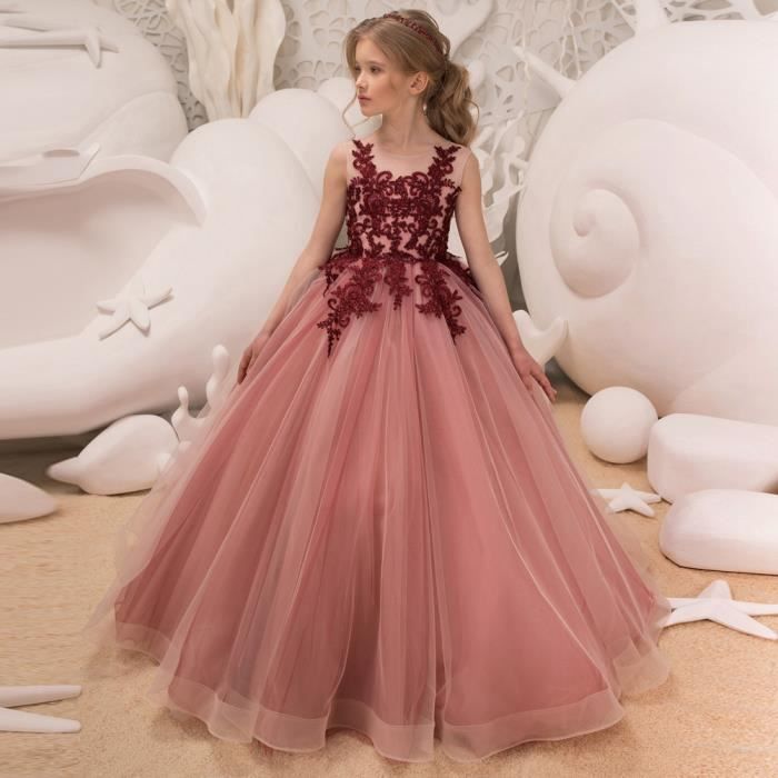 2019 Filles Robe De Soirée En Dentelle Jupe Robe De Mariage