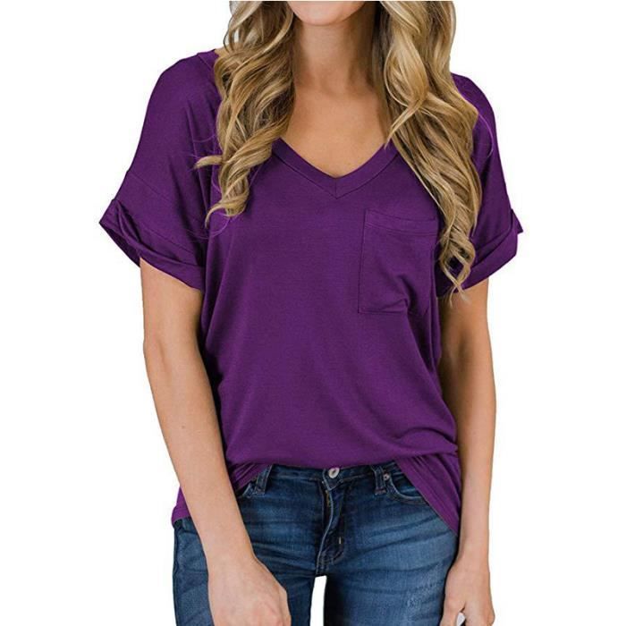 Tee shirt mauve hotsell femme