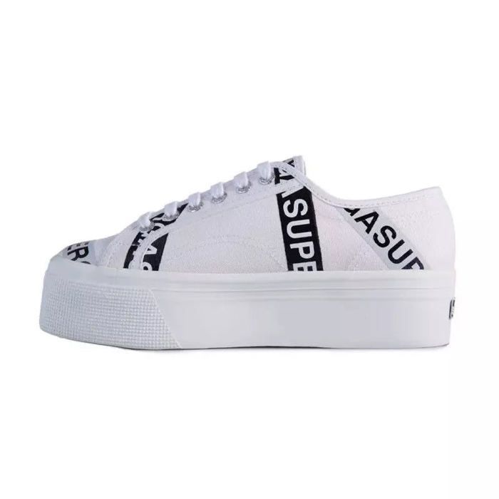Superga Basket Superga 2790 LETTER TAPE JELLY - SUPERGA - Blanc - Femme - Plat - Textile