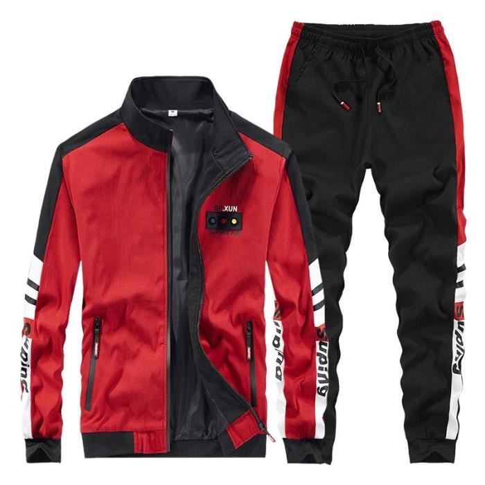 Survêtement Homme Amropi - Ensemble Veste + Pantalon Sport Décontracté | Tenue Fitness Loisirs