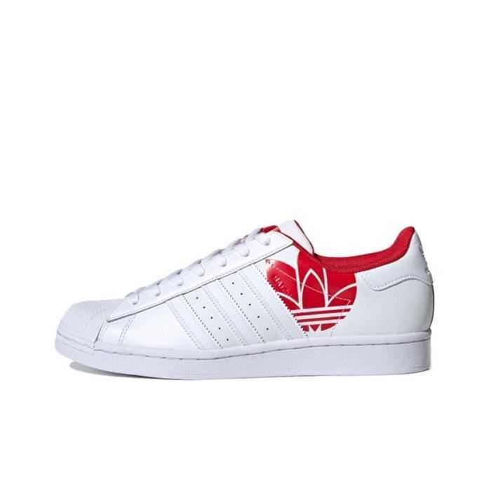 Adidas superstar blanche et rouge femme new arrivals