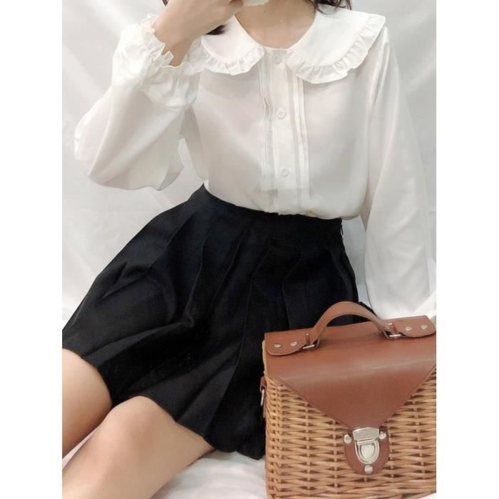 Hotojiny Chemises Boutonnées Pour Femmes Coton Lin Manches Longues Chemises Amples D Contract Es Tops D T Blouses De Travail Avec Poche