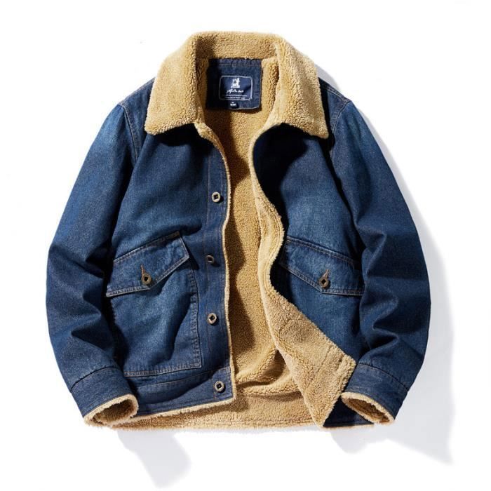 Veste en jean shop doublée homme