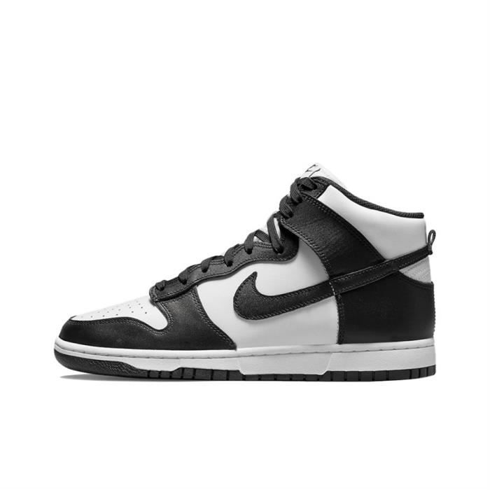 Basket Nike SB Dunk High Retro Nike Homme Femme Cuir Lacets Noir Noir Cdiscount Chaussures
