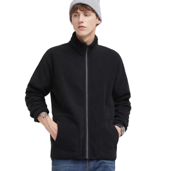 Veste polaire noir homme top