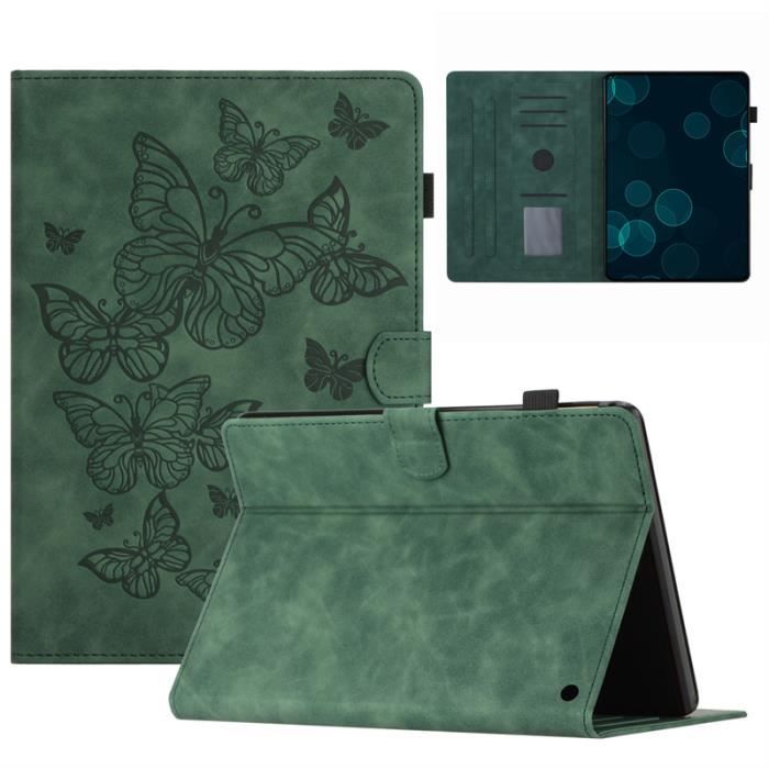 Custodia Con Fiori Per Fire HD 10 (2021) – Pelle PU Con Funzione Stand E Sleep/wake, Slot Per Schede, Rossa E Bianca