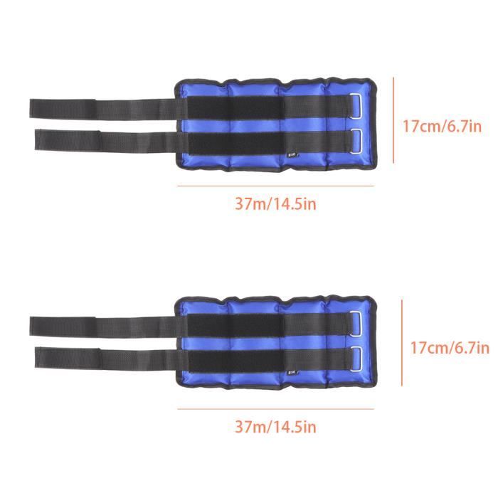 Poids De Poignet Et Cheville Réglables - Lot De 2 Bracelets Lestés En Silicone - 0,9 Kg Total - Pour Fitness, Yoga